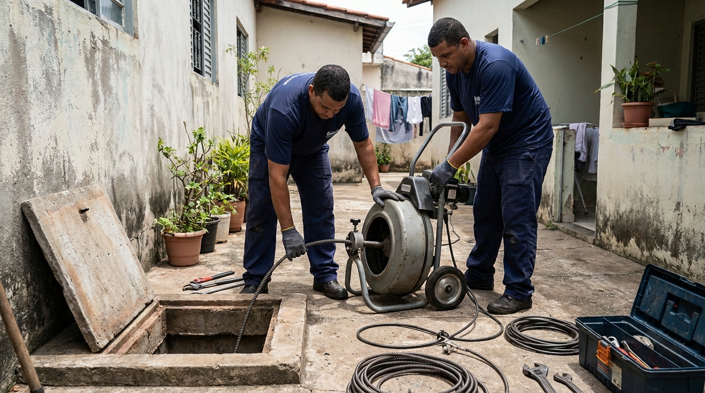 Desentupimento de Coluna Sanitária em Vitória‑ES